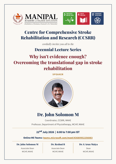 CCSRR Decennial Lecture Series — Inaugural Lecture